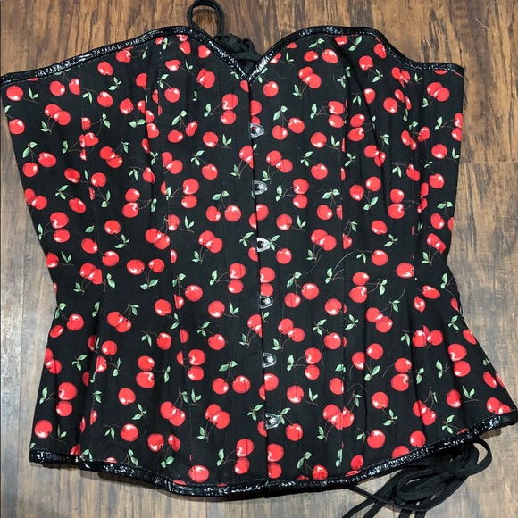 Marvelous Mayhem Cherry Corset - Picture 1 of 6